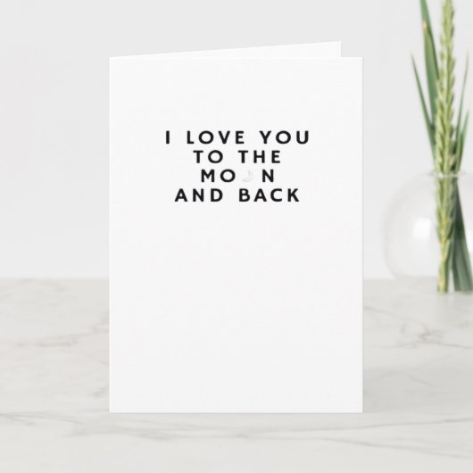 I Love You To The Moon And Back Heartfelt Aestheti カード (正面)