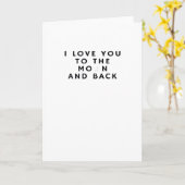 I Love You To The Moon And Back Heartfelt Aestheti カード (黄色い花)