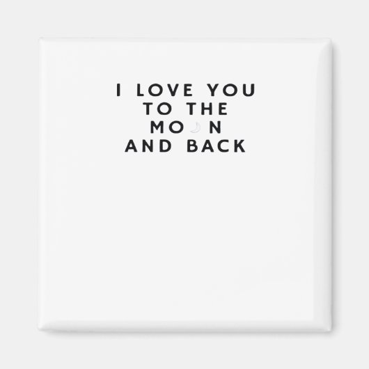 I Love You To The Moon And Back Heartfelt Aestheti マグネット (正面)