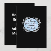 I Love You To The Moon And Back Heartfelt Design  シーズンカード (正面/裏面)