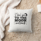 I Love You To The Moon And Back Heartfelt Minimal  クッション (ブランケット)