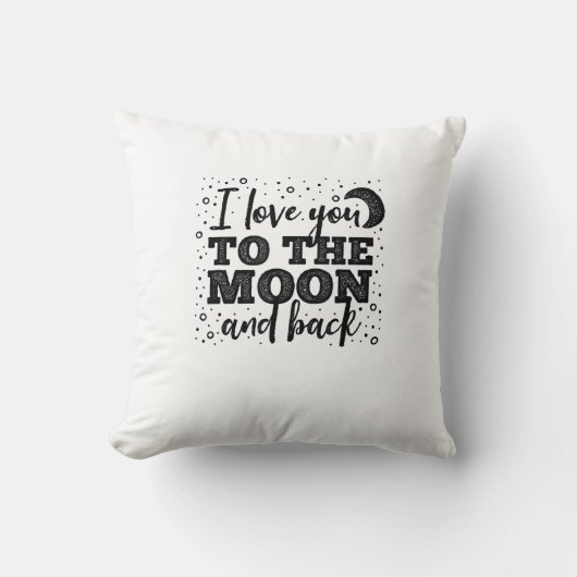 I Love You To The Moon And Back Heartfelt Minimal  クッション (正面)