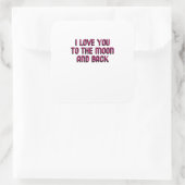 I Love You To The Moon And Back Heartfelt Modern D スクエアシール (バッグ)