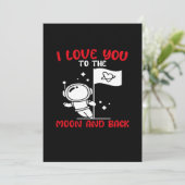 I Love You To The Moon And Back Playful Valentine シーズンカード (スタンド正面)