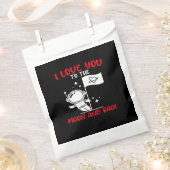 I Love You To The Moon And Back Playful Valentine  フェイバーバッグ (クリップ留めされた状態)