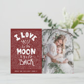 I Love You to the Moon and Back Red Photo 招待状 (スタンド正面)