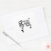 I Love You To The Moon And Back Repeating Love Quo スクエアシール (封筒)