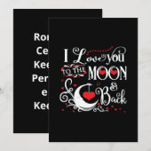 I Love You To The Moon And Back Romantic Keepsake  シーズンカード (正面/裏面)