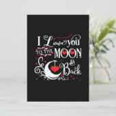I Love You To The Moon And Back Romantic Keepsake  シーズンカード (スタンド正面)