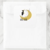 I Love You To The Moon And Back Romantic Quote Des スクエアシール (バッグ)