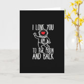 I Love You To The Moon And Back Trendy Style  カード (黄色い花)