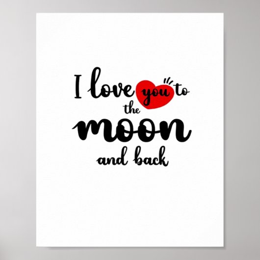 I Love You To The Moon And Back Valentines Day Cou ポスター (正面)