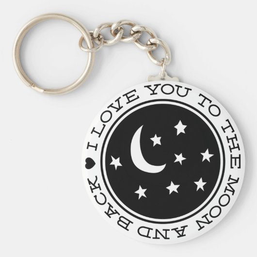 I Love You to the Moon & Back Keychain キーホルダー (正面)