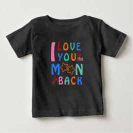 I Love You to the Moon & Back-my little star black ベビーTシャツ