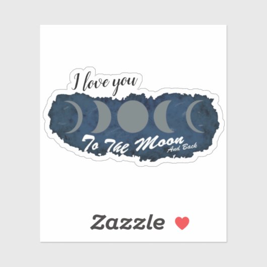 I love you to the moon space  シール (シート)