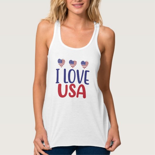 I Love You USA-65789 タンクトップ (正面)