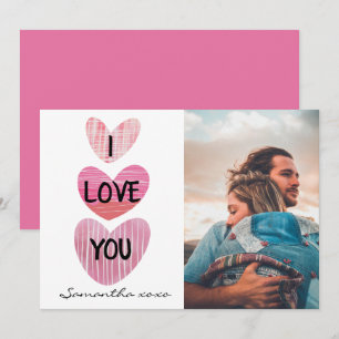 I Love You Valentineかわいいハート写真 シーズンカード