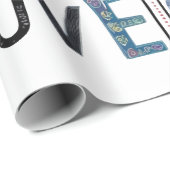 "I Love You" Valentine Artistic personalized  ラッピングペーパー (ロールコーナー)