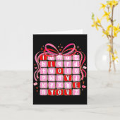 I Love You Valentine Kids Preppy Valentine's Day L カード (黄色い花)