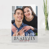 I Love You Valentine's Day写真 カード (正面)