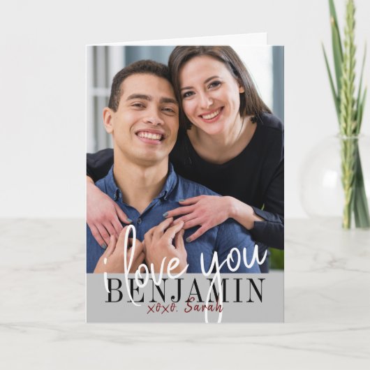 I Love You Valentine's Day写真 カード (正面)