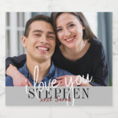 I Love You Valentine's Day写真 ビールラベル (シングルラベル)