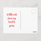 I Love You - Valentine's Day  ポストカード (裏面)