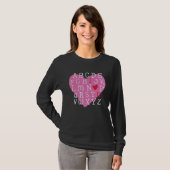 I LOVE YOU Valentines Day Alphabet Teacher Student Tシャツ (正面フル)