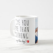 I Love You Valentines Day Dog Loverの写真カスタム写真 コーヒーマグカップ (正面左)