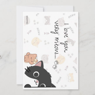 I love you very Meow and Kittyのかわいいカード シーズンカード