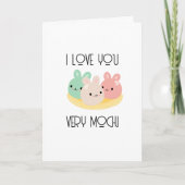 I Love You Very Moochi Valentine's Day Card カード (正面)