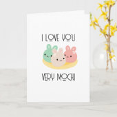 I Love You Very Moochi Valentine's Day Card カード (黄色い花)
