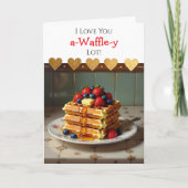 I Love You | Waffle Pun Themed Valentine's Day カード (正面)
