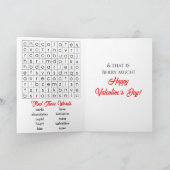 I Love You | Waffle Pun Themed Valentine's Day カード (内部)