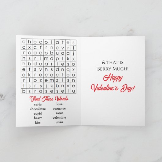 I Love You | Waffle Pun Themed Valentine's Day カード (内部)