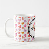 I Love You Watercolor Hearts コーヒーマグカップ (左)