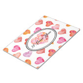 I Love You Watercolor Hearts ノートパッド (アングル)