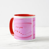 I love you, wave of red hearts custom mugs マグカップ (正面左)
