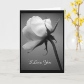 I Love You - White Rose Card カード (黄色い花)
