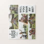 I Love You! Will You Marry Me Photo Collage ジグソーパズル (縦)