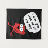 I Love You With All My Me – Cute Valentine タペストリー (正面(横))