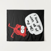 I Love You With All My Me – Cute Valentine タペストリー (正面(横))