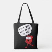 I Love You With All My Me – Cute Valentine トートバッグ (裏面)