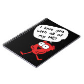 I Love You With All My Me – Cute Valentine ノートブック (左側)
