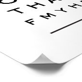 I love you with all of my heart eye chart ポスター (角)