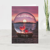 I Love You with Floating Hearts in a Crystal Ball カード (正面)