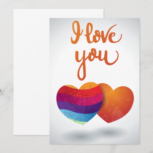 I love You with Twoハート 招待状 (正面/裏面)