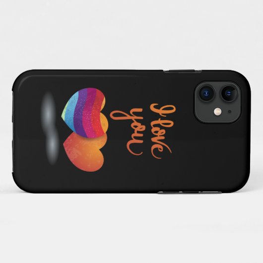 I love You with Twoハート Case-Mate iPhoneケース (裏面(横))