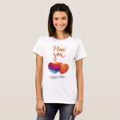 I love You with Twoハート Tシャツ (正面フル)