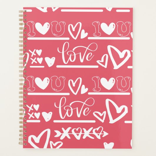 I Love You XOXOカレンダープランナー プランナー手帳 (正面)